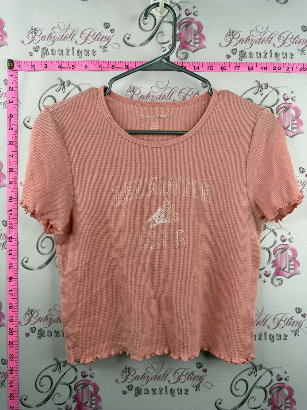 American Eagle Outfitters shirt Dusty peach 'Badminton Club' Short Sleeve Tee